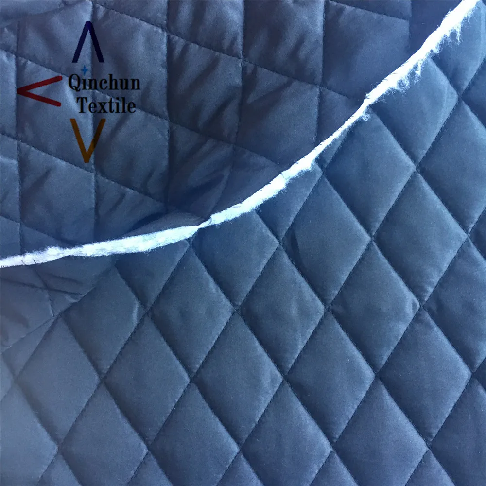 Diamond design double side polyester quilting fabric for jacket
