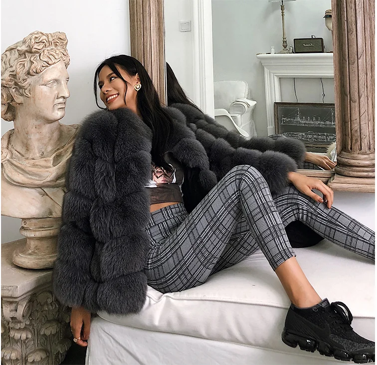 Top quality best price winter ladies real fox fur coat made in China