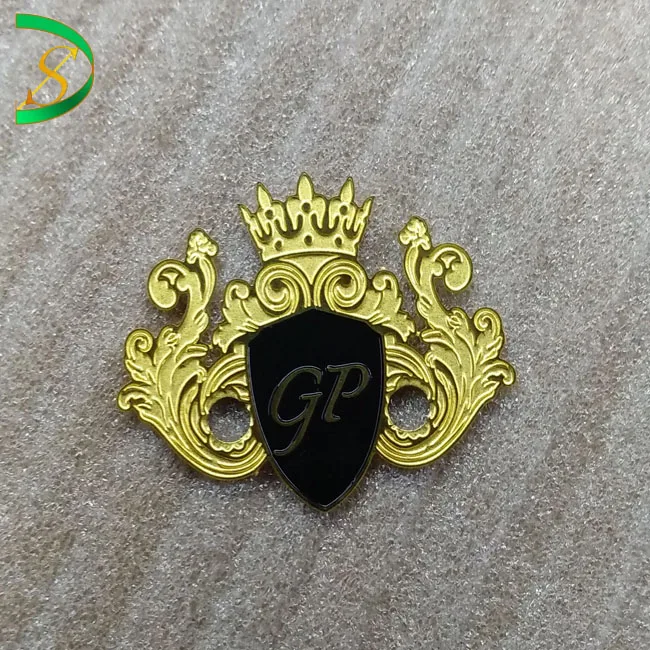 Custom brass enamel metal logo label for metal furniture logo