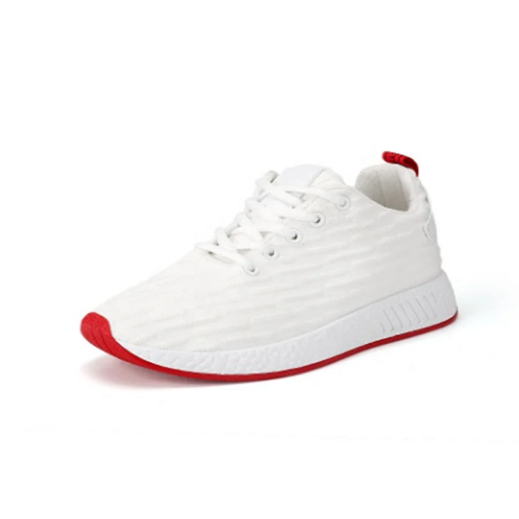 Brand small order custom durable white casual sport shoes for men