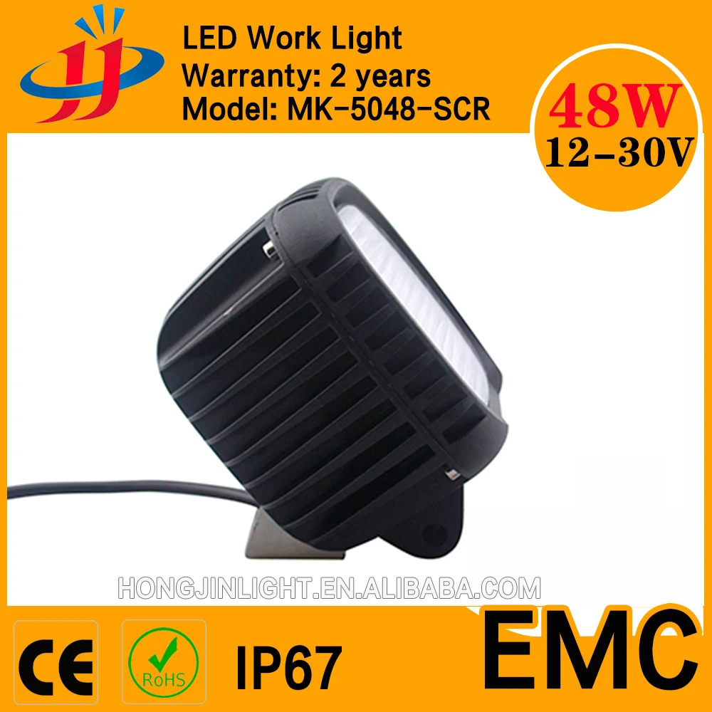 
China top selling Automotive 24v led lights Square led flood work light 4x4 48w machine led working light with cheap price 