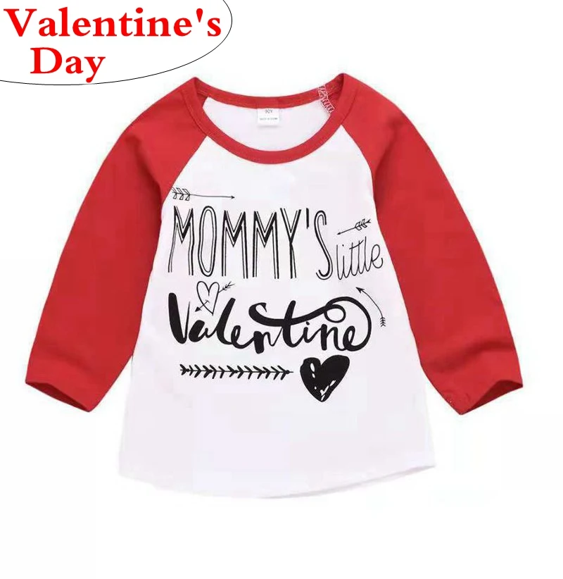 
2019 Valentine Day Girl Letter print tops Summer Autumn t shirt for girls raglan sleeve cloth 1 5T  (60838398687)