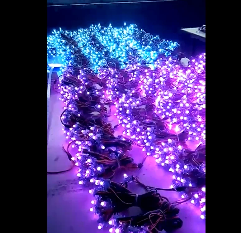 led advertising Round Ucs1903 Ws2811 Led String Light 12mm silicon glue filled 5v led string lights