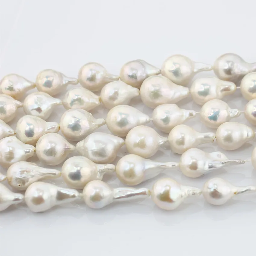 13-15mm 3A grade large big size natural genuine real freshwater fireball baroque pearls