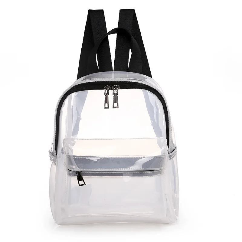 2019 fashion colorful summer woman school bag transparent PVC clear small backpack