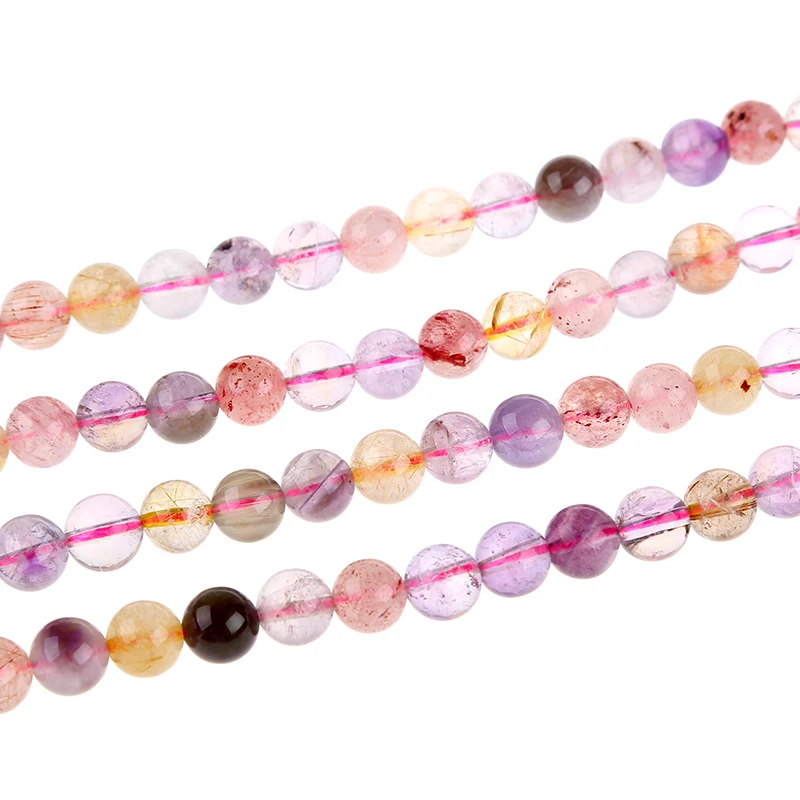 Модные бусины из драгоценных камней, оптовая продажа, натуральные круглые бусины Super Seven