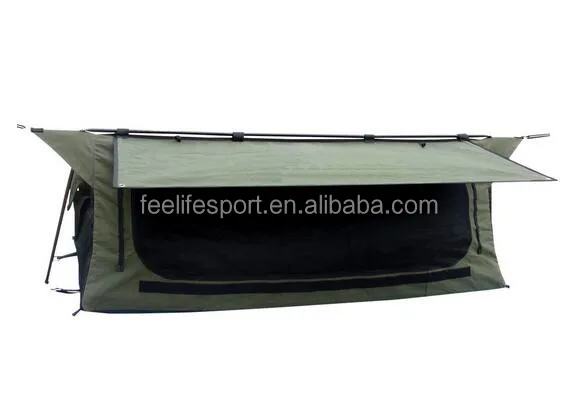 High Quality Tunnel Tent Canvas Fabric Single Swag Tent for camping