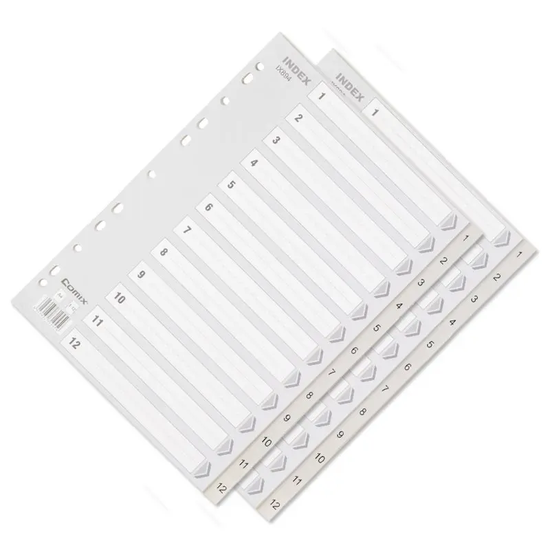 Высококачественные канцелярские товары 13C A4 PP папка с индексом цвета разделители для вкладышей