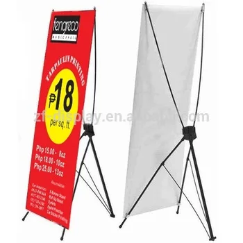 Height adjustable x banner stand; x banner size;