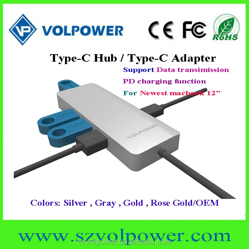 2016 Новых частных в лучшей цене VP-H01 Type-C портативный ноутбук концентратор Тип C usb 3.0 хаб 4 порта