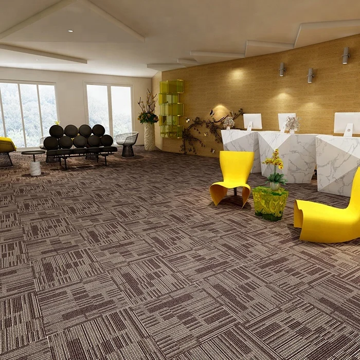Wholesale modular square PP carpet tiles 50x50 commercial office