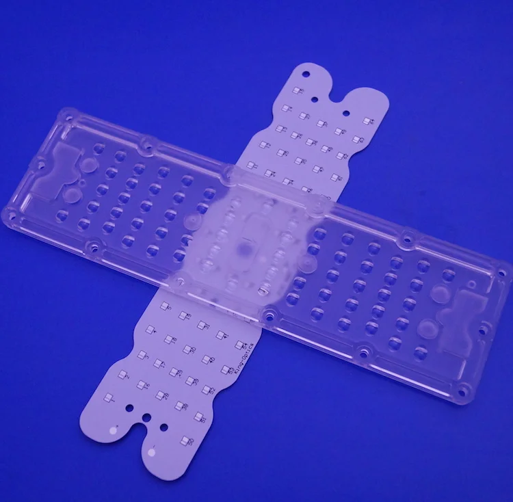 64 3030 SMD PCB LED 50W Vertical Lens 80x155 Degree Led Array Module Street Light