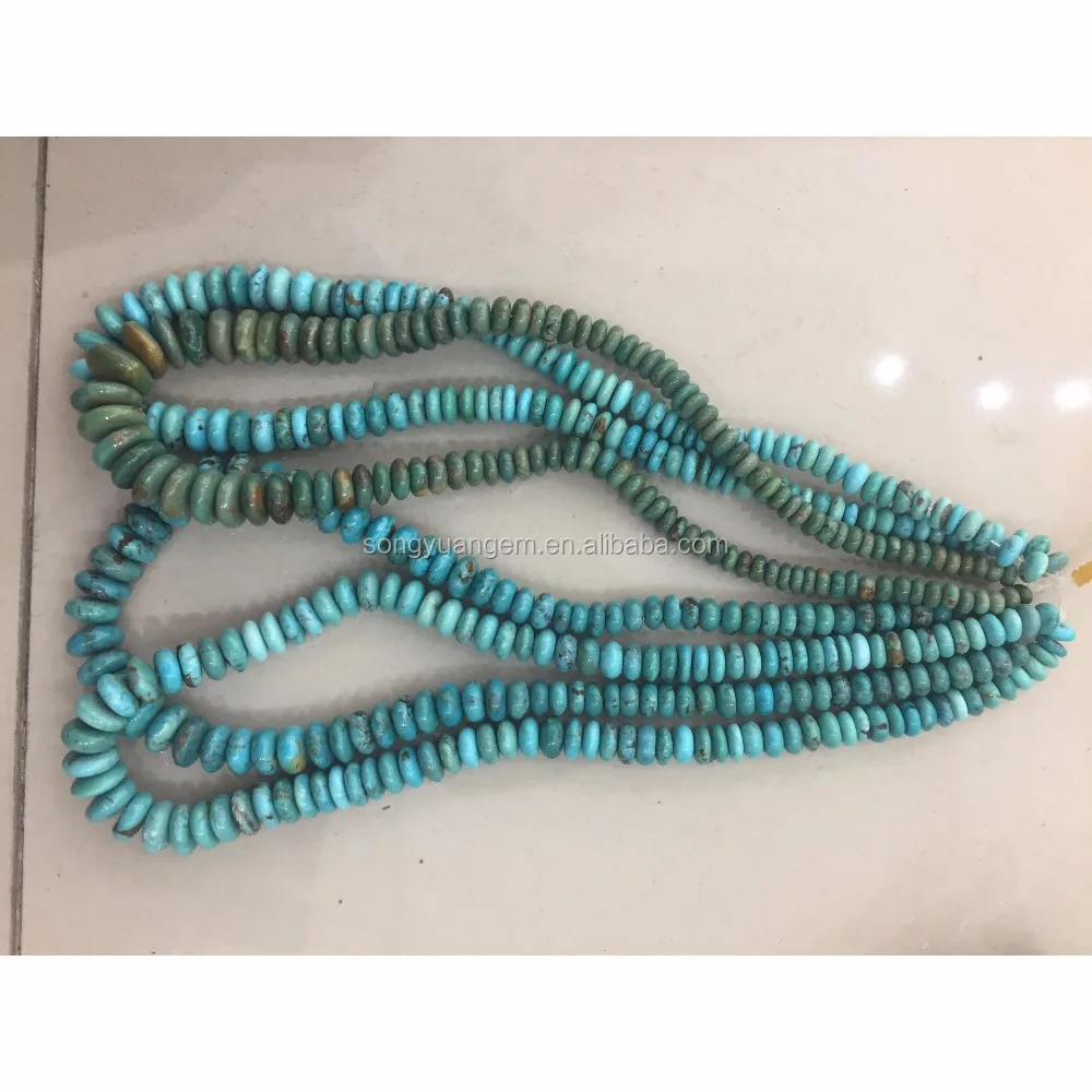clean stock turquoise heishi beads