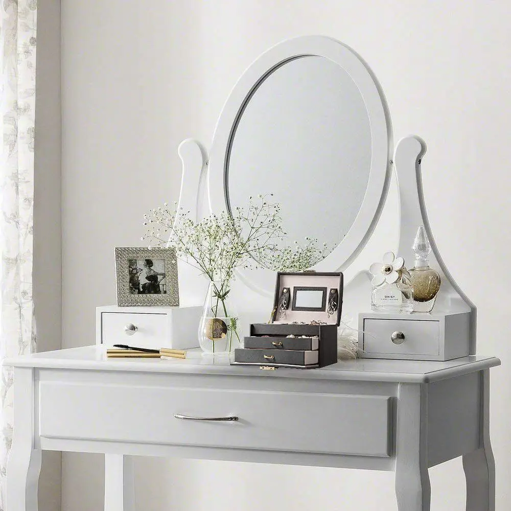 Jewelry box case / boxes / cosmetic box, jewelry and cosmetics beauty case with 2 drawers 3 layers