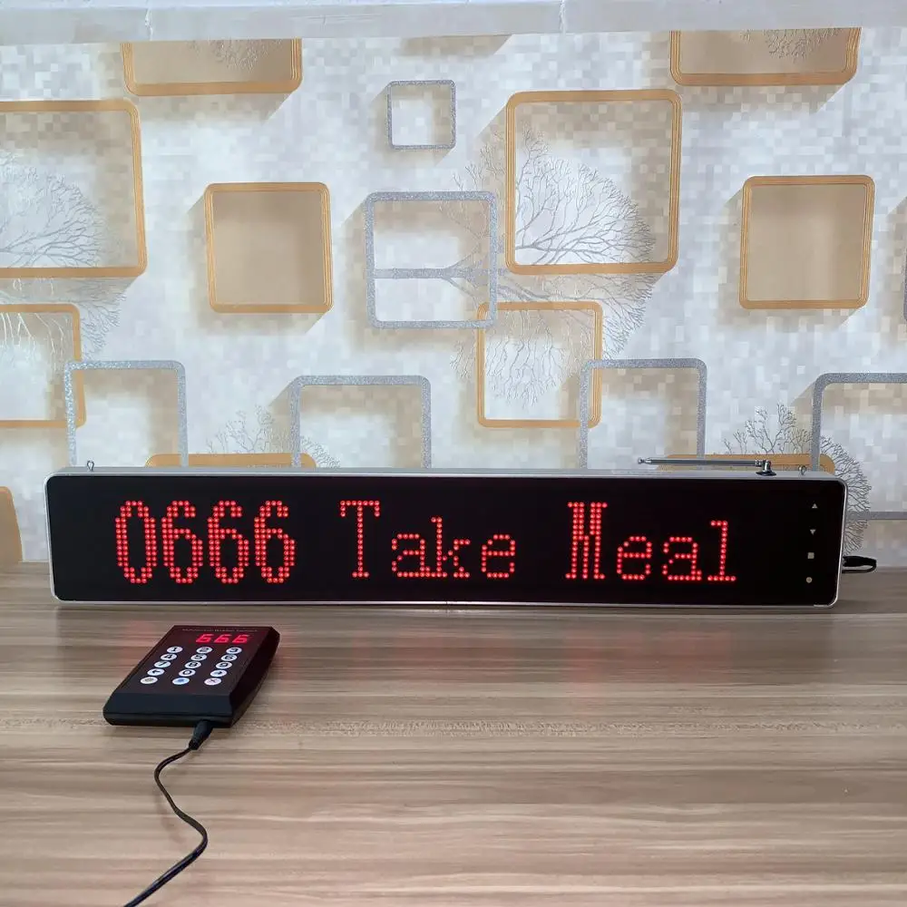wireless calling system restaurant pager with LED display panel