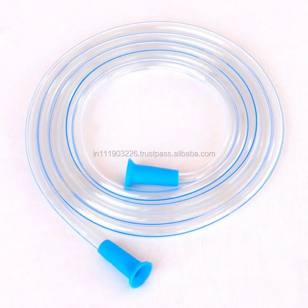 Superior medical grade PVC clear (transparent) to help see liquid flow Enema Hose PVC