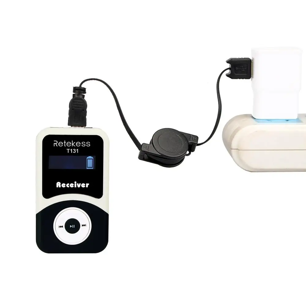 Portable Wireless Receiver for Tour Guide system Simultaneous Translation Meeting Church Retekess T131