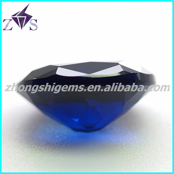 Oval Blue Artificial Sapphire Synthetic Stone Raw Cubic Zirconia