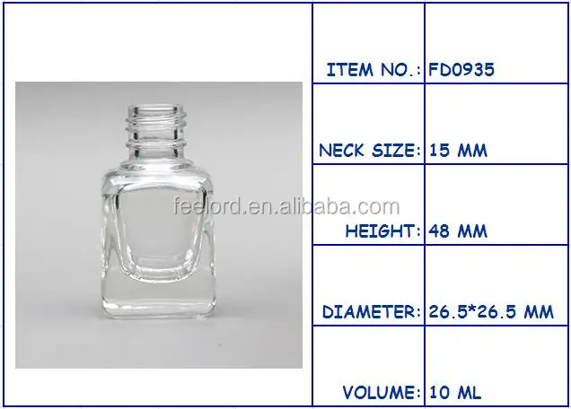 10ml empty glass nail polish bottles FD0935 OEM private logo custom made nail polish glass bottle