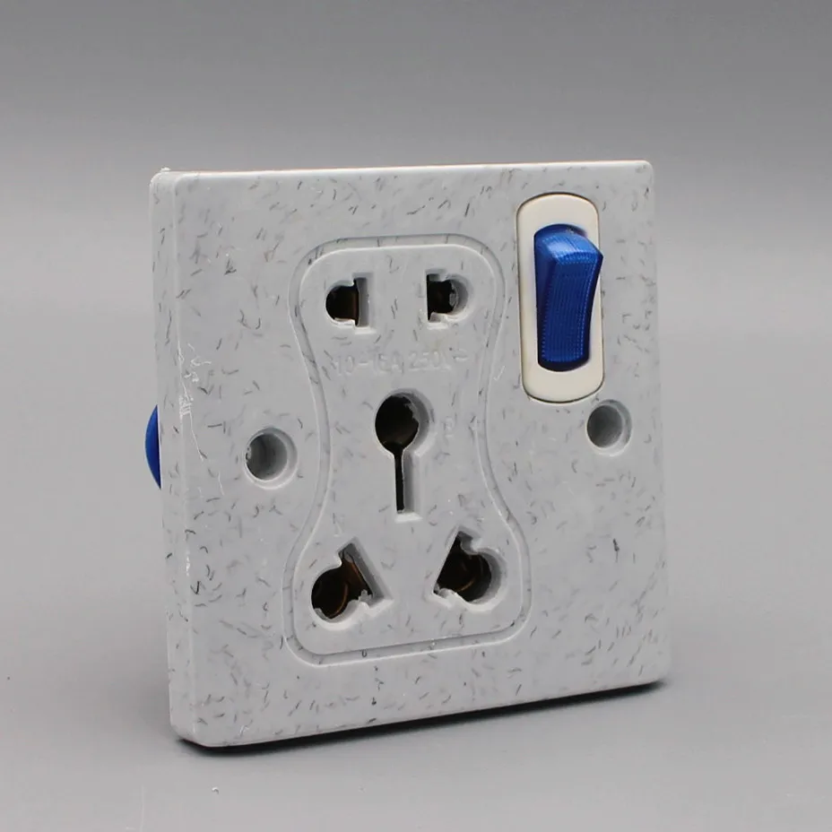UK standard electrical switch socket ceram 5 socket