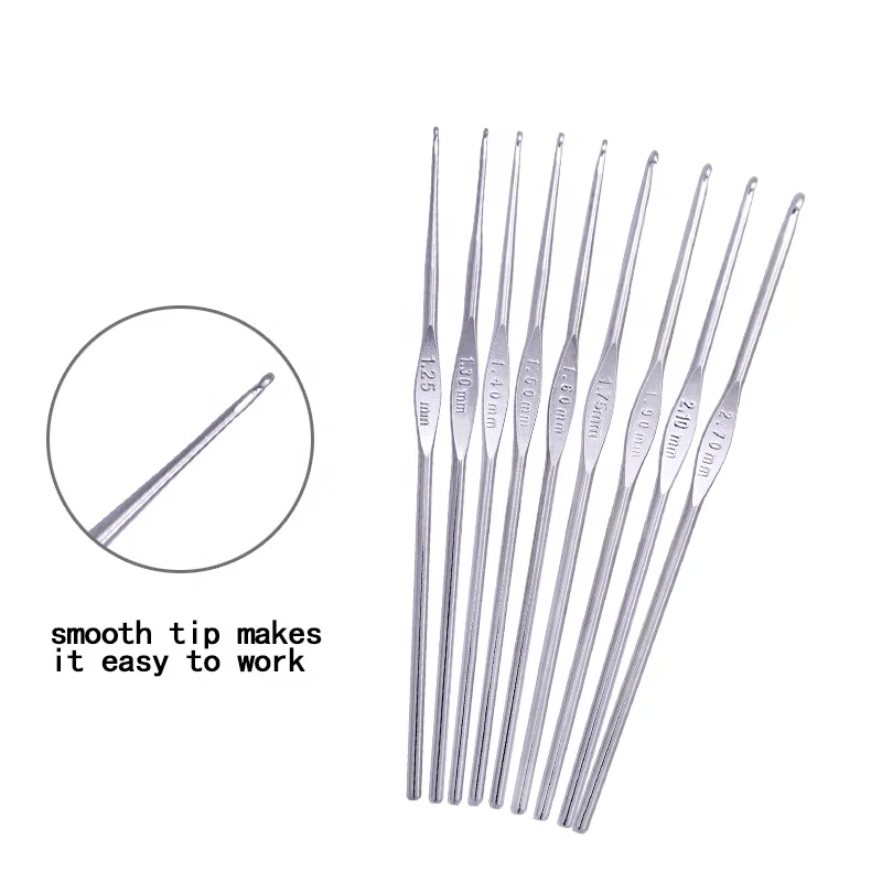 SKC 16PCS 0.5-2.1mm Weave Craft Needle Sweater Knitting Needle Crochet Hook