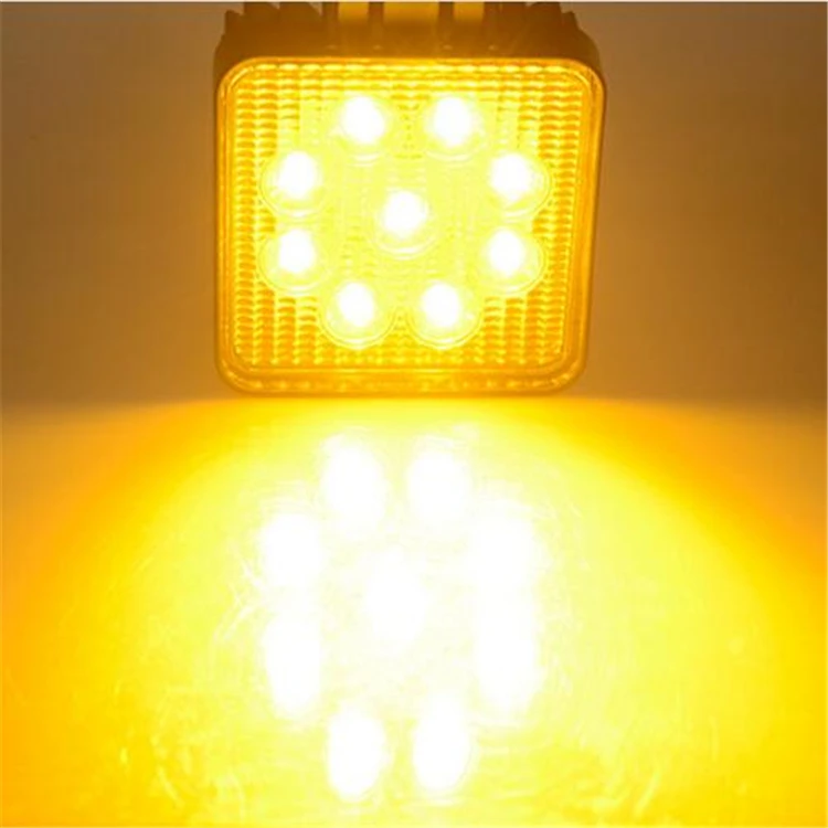 Прокат светодиодные работы противотуманные работает 4 '27 Вт 10-30 В Amber светло-желтый туман Снегоход Мотоцикл тягач Прицеп внедорожник 4WD 4x4