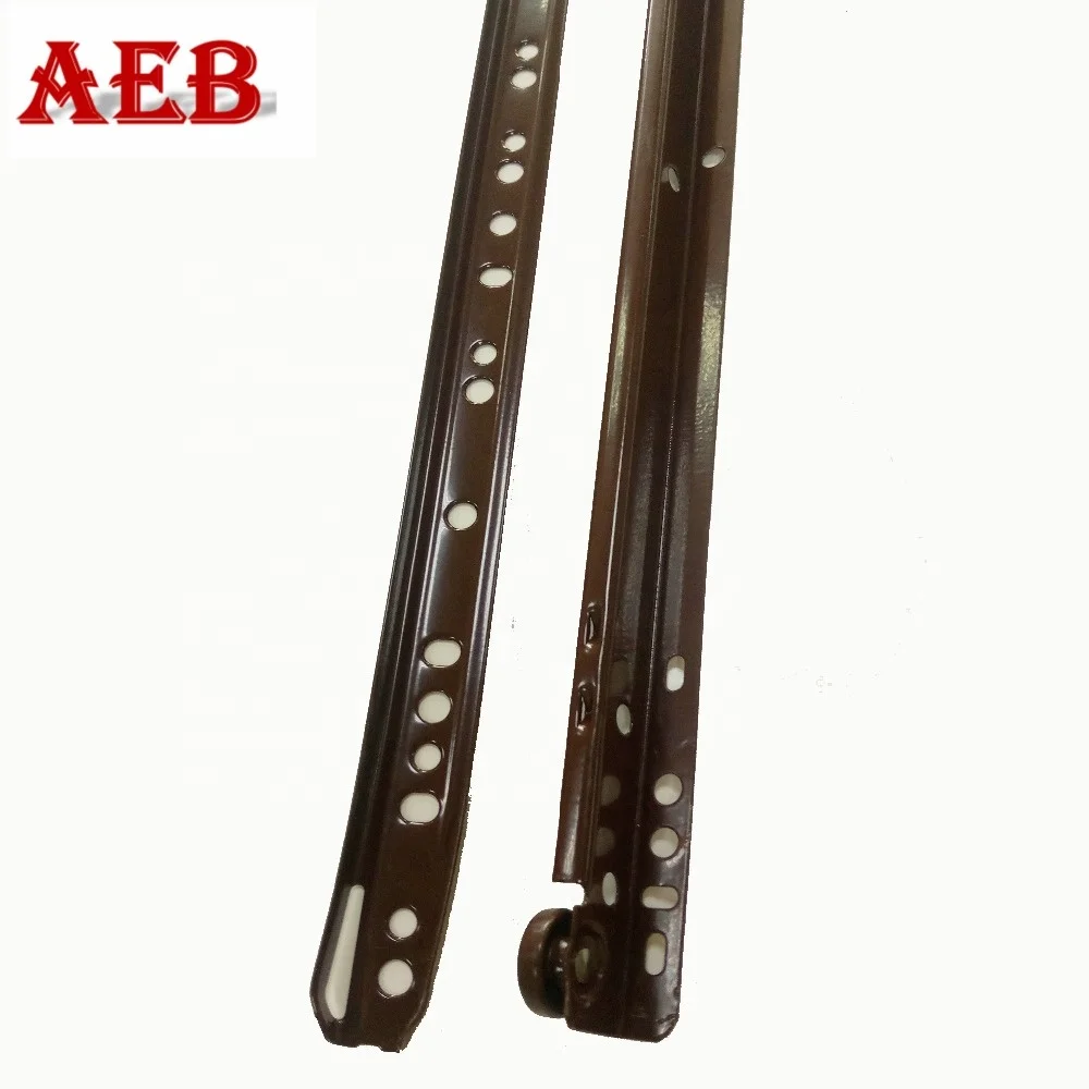 Drawer Slides Telescopic Fgv Narrow Thin  Nylon Wheel Metal Box Drawer Slide Ball Bearing Slide Rail
