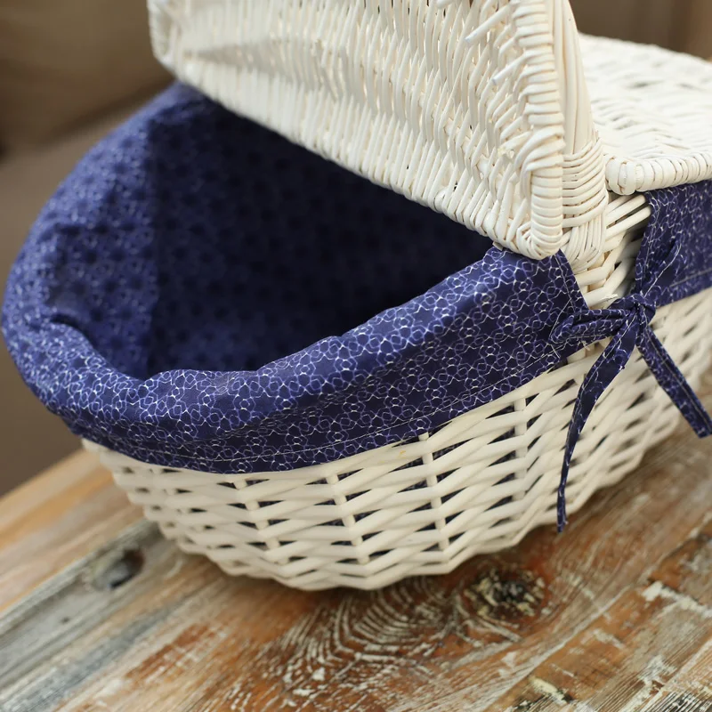 YRMT, корзина для пикника из ивы с подкладкой, корзина для пикника ручной работы