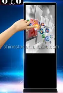 4K UHD 55 inch LED Floor stand vertical self-service interactive kiosk with mini PC Win10/11 OS