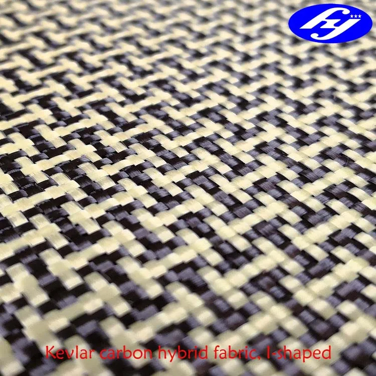 200g/m2 I-shaped Kevlar aramid carbon hybrid fabric/cloth/rolling
