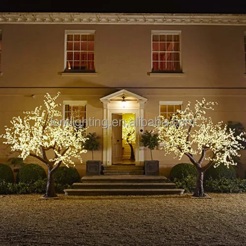 Оптовая Продажа с фабрики открытый сад свадебное Рождественское украшение регулируемой яркостью теплый белый светодиод Вишневое дерево свет