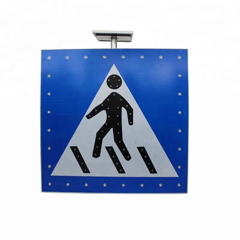 Солнечный СВЕТОДИОДНЫЙ мигающий предупреждающий знак для пешеходного движения