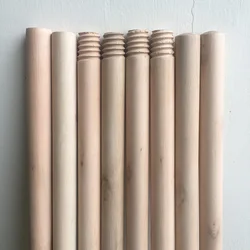 Factory sale directly plastic screw cap for broom handle made of wood round pole wooden broom stick ekels