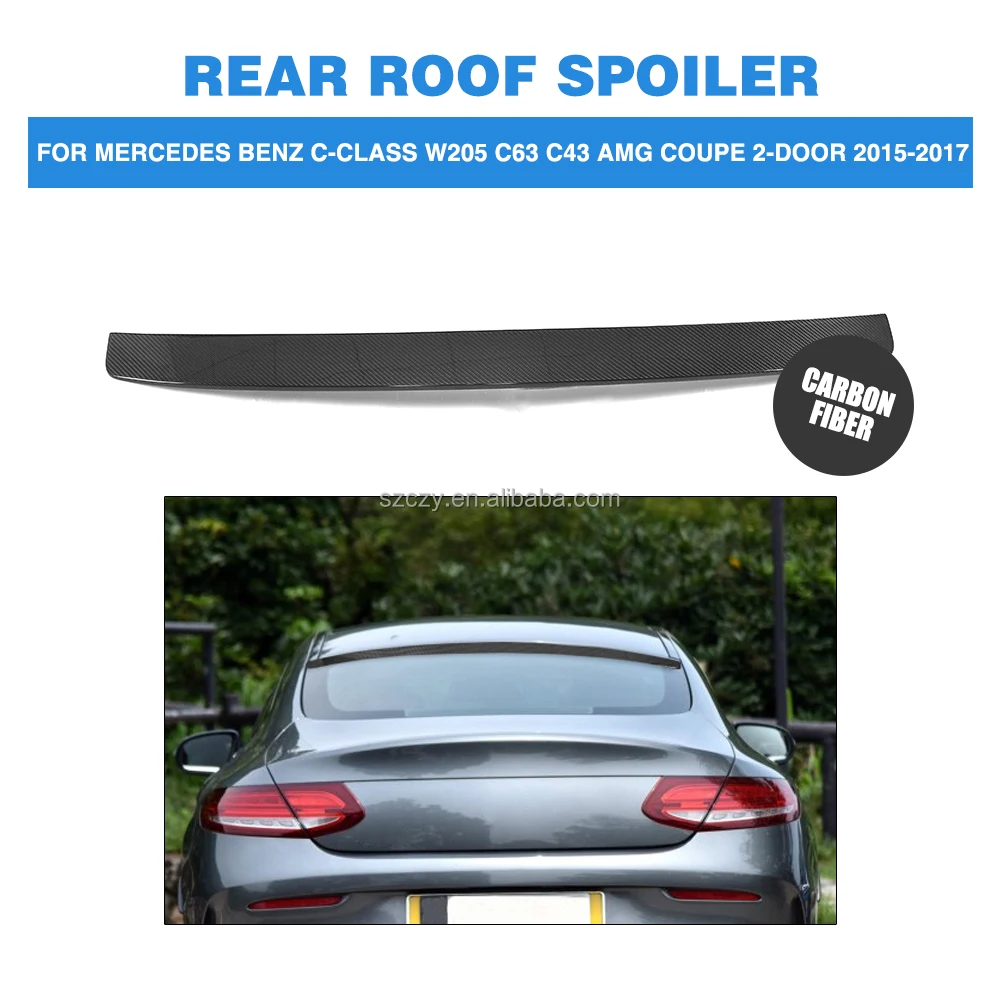 W205 C63 C43 Carbon Fiber Roof Window Spoiler for Mercedes Ben z W205 AMG Coupe 2-Door 15-17