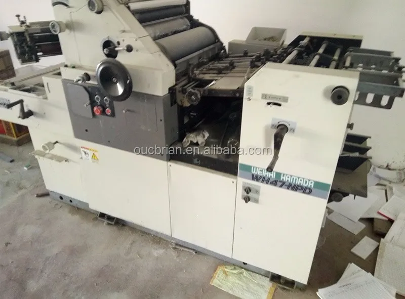 USED Hamada Offset Printer with numbering machine