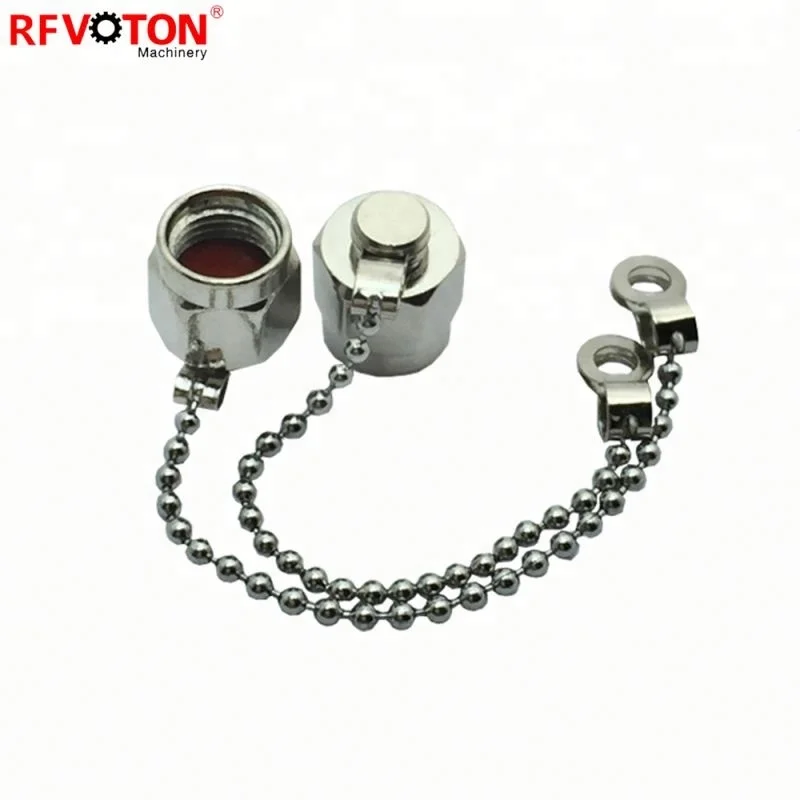 Waterproof Anti Dust Plug Brass Material SMA Dust Cap With Chain for SMA female connector