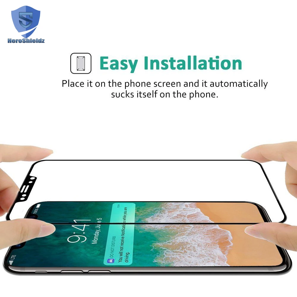 Wholesale Premium Quality For iPhone XS Screen Protector Tempered Glass, 9H 5D Full Coverage Glass Cover For iPhone XS No bubble