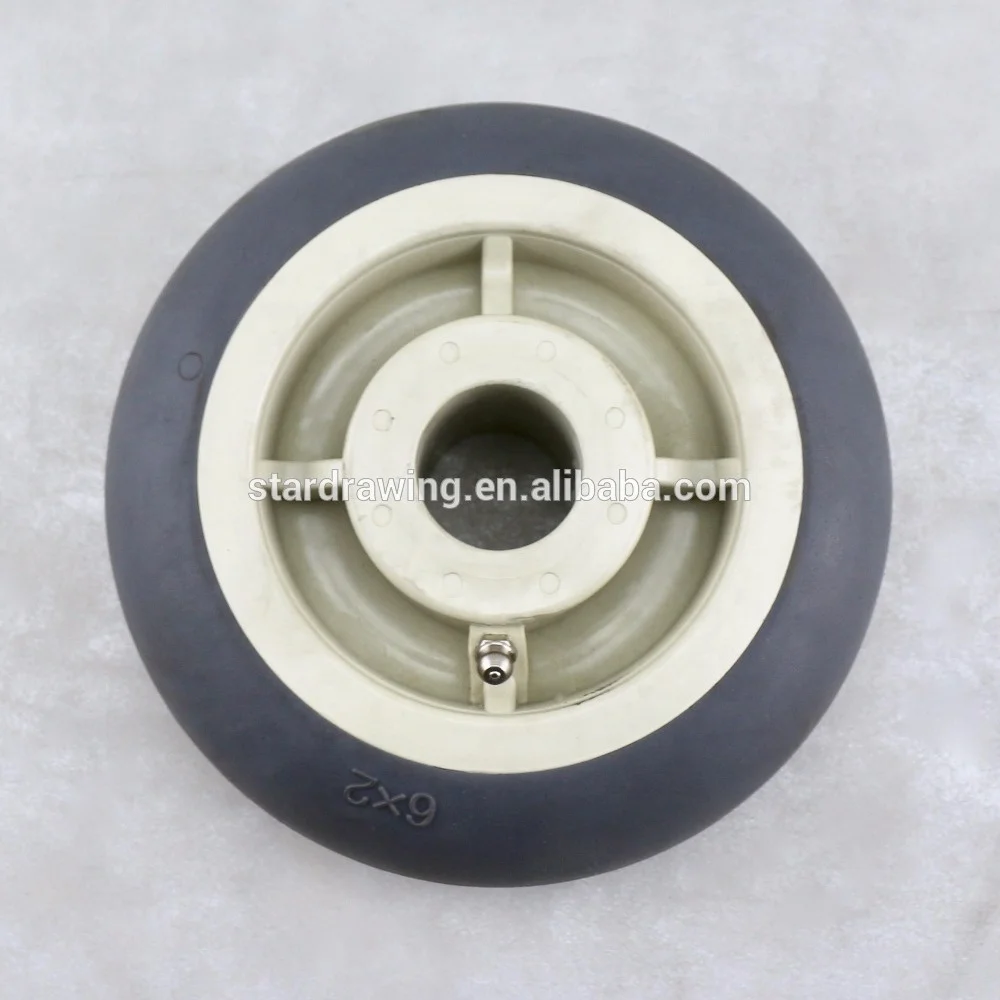 SS Soft roll Thermoplastic tread on Polyolefin core 6 inch TPR caster wheel donut tread TPR caster