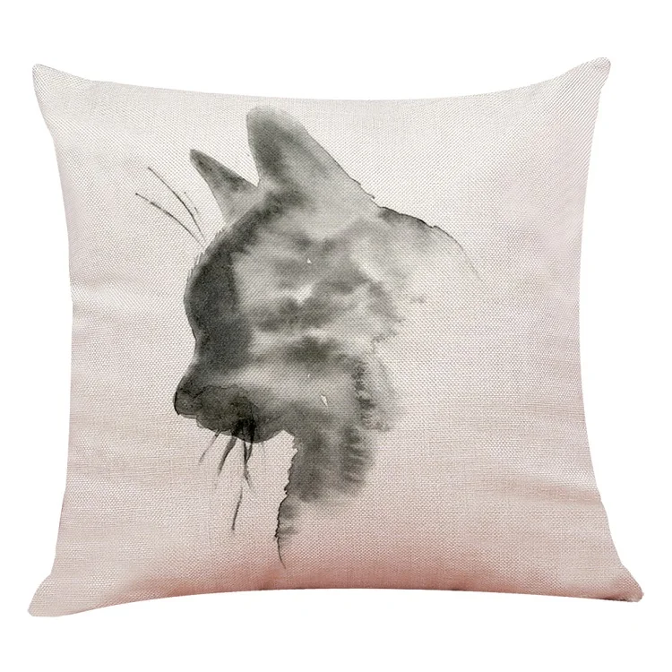 Oriental style anti-snoring cats kittens 3d printed embroid watercolor paint cushion covers ready to ship