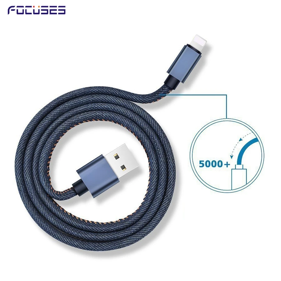 Mfi Сертифицированный 2.4A Быстрая зарядка пользовательские нейлон зарядный кабель usb для iphone