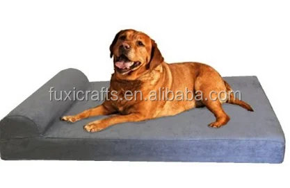 
Premium Extra Large HeadRest Orthopedic Memory Foam Pet Dog Bed with Waterproof Internal Case + Washable External Cover 