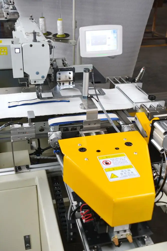 Automatic handle tacker, border measure cut mattress border machine