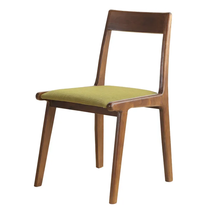 Manufacture Modern Simple Design Fabric Solid Wood Chair