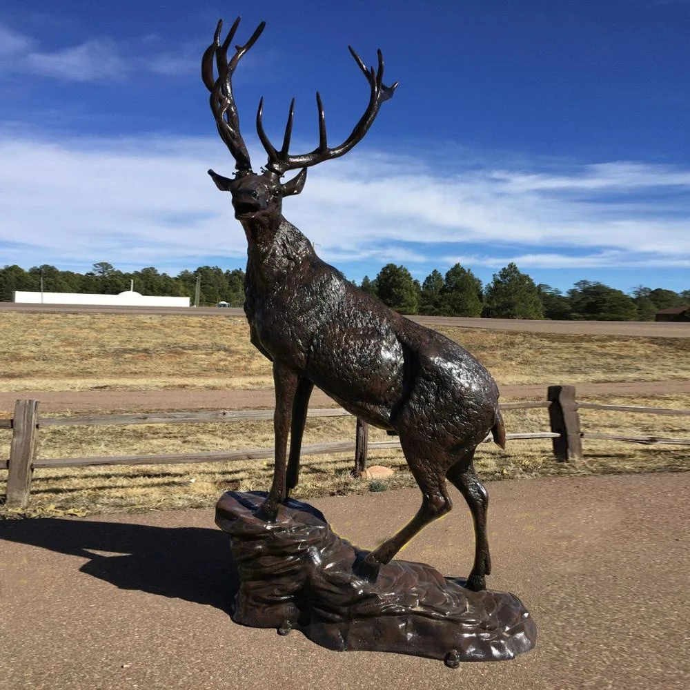 Deer Outdoor Garden Bronze Animal Sculptures