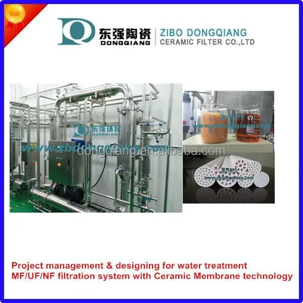 MF/UF/NF ceramic membrane system