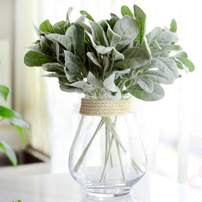FC7512 Wholesale artificial plants Senecio cineraria Dusty Miller greenery
