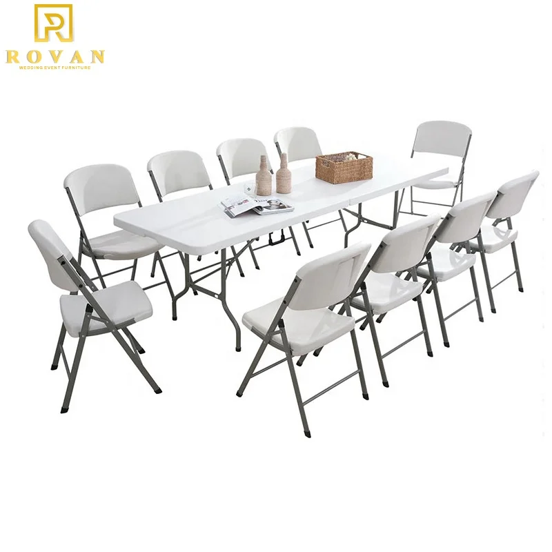 HDPE table for wedding and events rectangular tables plastic folding dining table
