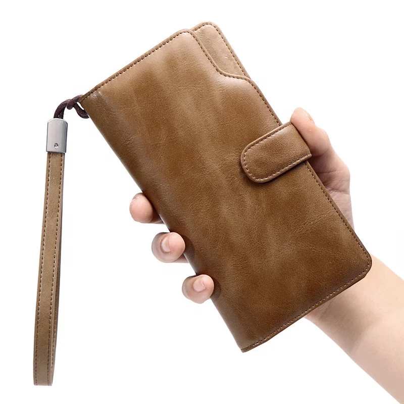 Branded designer Clutch wallets phone holder zipper men leather Long Wallet wholesale