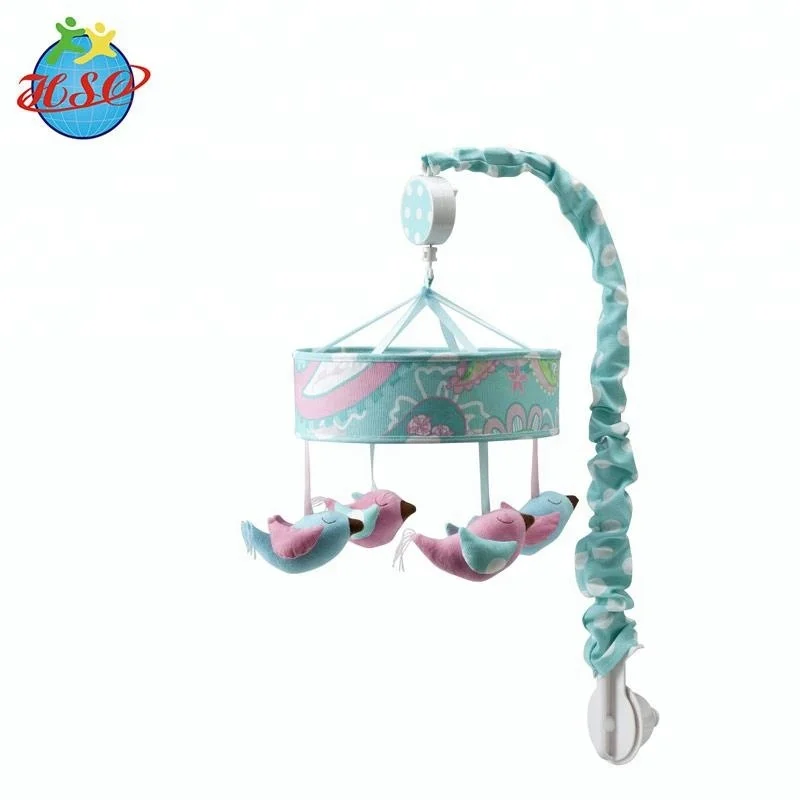 
Newborn infant baby musical rotated crib mobile plush toys 