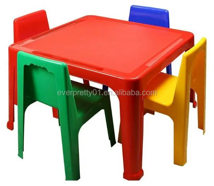 Kindergarten Kid Plastic Table Chair Childcare Furniture Kids Desk and Chair for Nursery Student